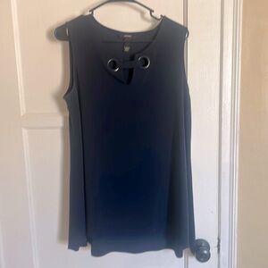 Alfani sleeveless blouse. Navy Blue. Size L